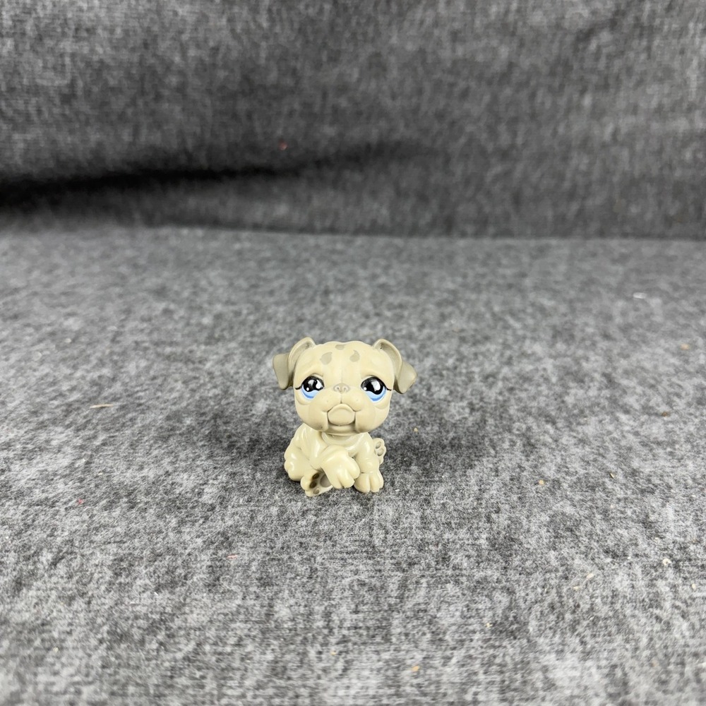 Hasbro Littlest Pet Shop Beige BullDog Figure 2007 LPS Mini Toy Puppy #508